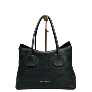 Burberry Tote Bag Grained Calfskin Black