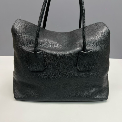 Burberry Tote Bag Grained Calfskin Black Burberry Tote Bag Grained Calfskin Black