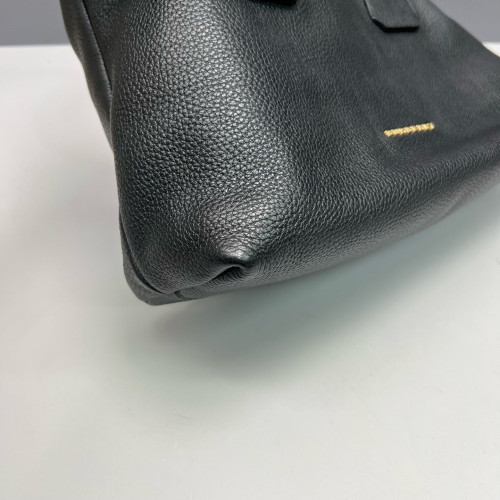Burberry Tote Bag Grained Calfskin Black Burberry Tote Bag Grained Calfskin Black
