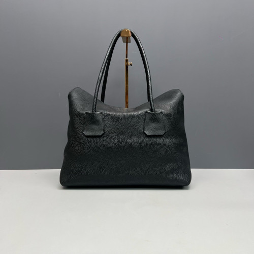 Burberry Tote Bag Grained Calfskin Black Burberry Tote Bag Grained Calfskin Black