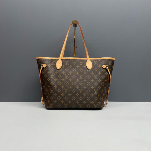 Louis Vuitton Neverfull MM Monogram Fuchsia Brown