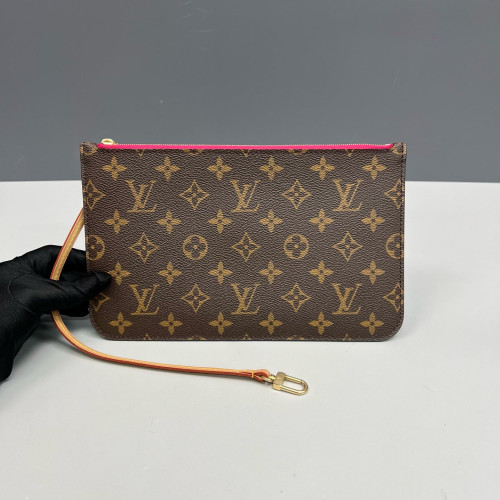 Louis Vuitton Neverfull MM Monogram Fuchsia Brown