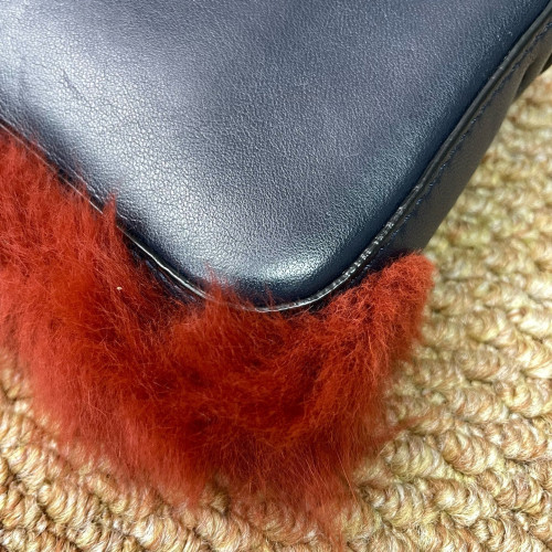 Fendi Monster Eyes Baguette Micro Faux Fur Calfskin Dark Blue White Green
