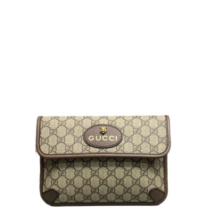 Gucci Web Neo Vintage Belt Bag GG Supreme Monogram Beige Brown Green