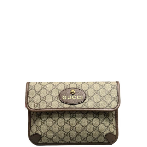 Gucci Web Neo Vintage Belt Bag GG Supreme Monogram Beige Brown Green