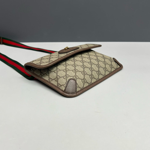 Gucci Web Neo Vintage Belt Bag GG Supreme Monogram Beige Brown Green