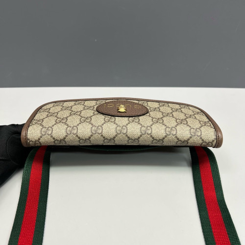 Gucci Web Neo Vintage Belt Bag GG Supreme Monogram Beige Brown Green