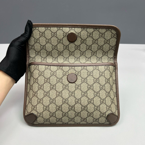 Gucci Web Neo Vintage Belt Bag GG Supreme Monogram Beige Brown Green