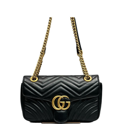 Gucci Matelasse Small GG Marmont Calfskin Black