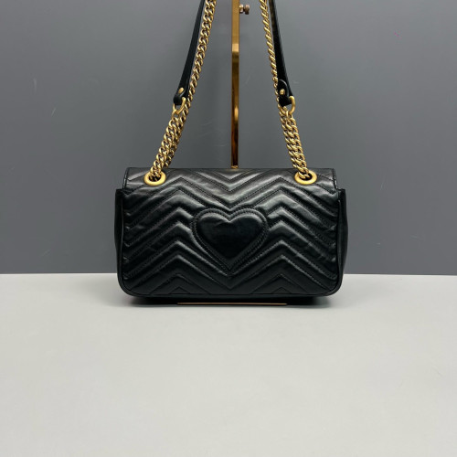 Gucci Matelasse Small GG Marmont Calfskin Black