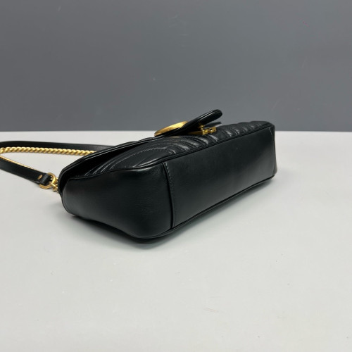 Gucci Matelasse Small GG Marmont Calfskin Black
