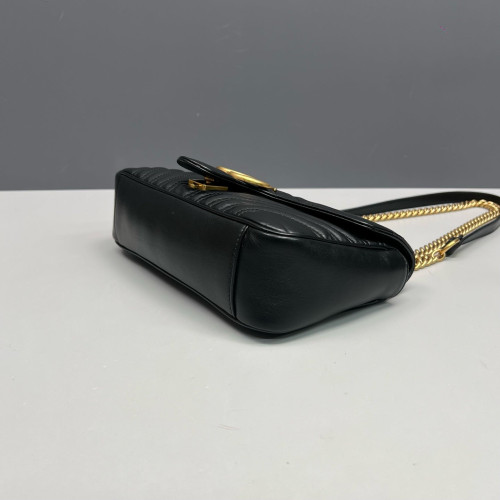 Gucci Matelasse Small GG Marmont Calfskin Black