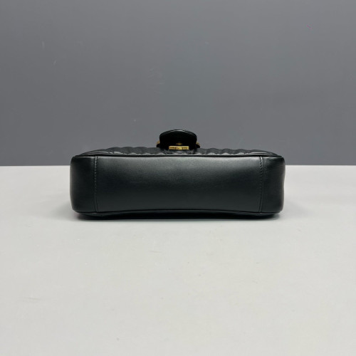 Gucci Matelasse Small GG Marmont Calfskin Black