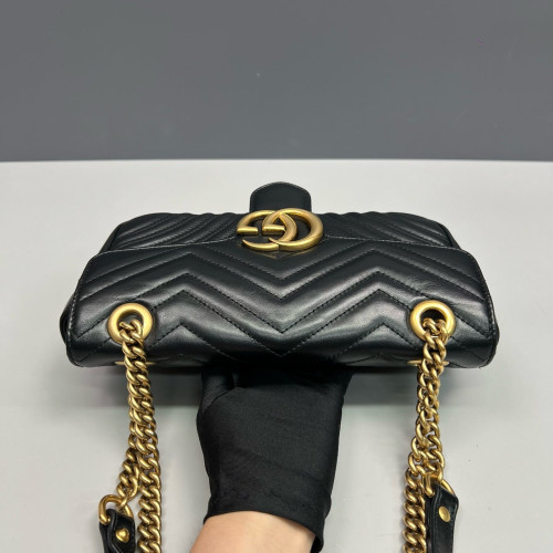 Gucci Matelasse Small GG Marmont Calfskin Black