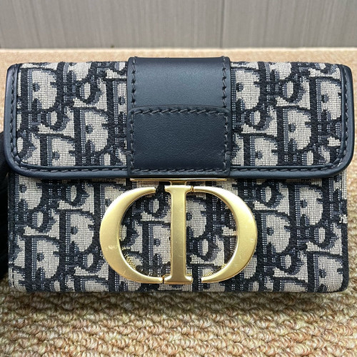 Dior 30 Montaigne Mini Box Bag Oblique Navy Beige Black
