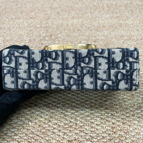 Dior 30 Montaigne Mini Box Bag Oblique Navy Beige Black