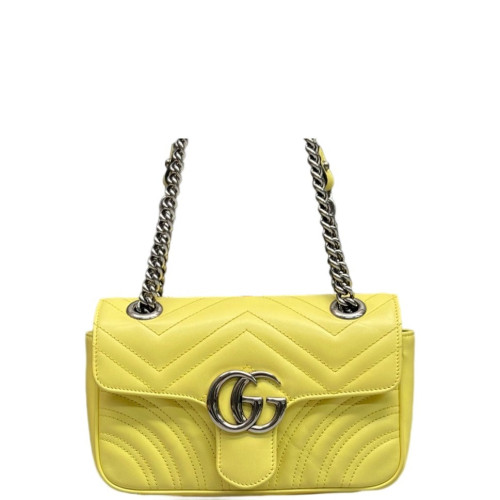 Gucci Matelasse Mini GG Marmont Calfskin Yellow