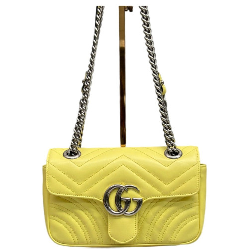 Gucci Matelasse Mini GG Marmont Calfskin Yellow