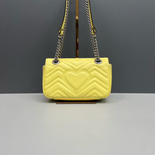 Gucci Matelasse Mini GG Marmont Calfskin Yellow