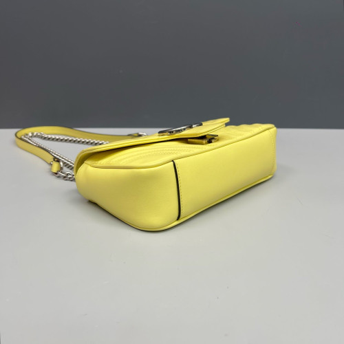 Gucci Matelasse Mini GG Marmont Calfskin Yellow
