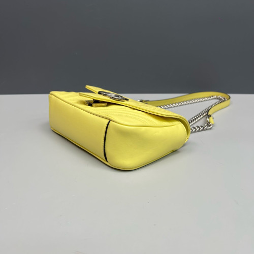 Gucci Matelasse Mini GG Marmont Calfskin Yellow