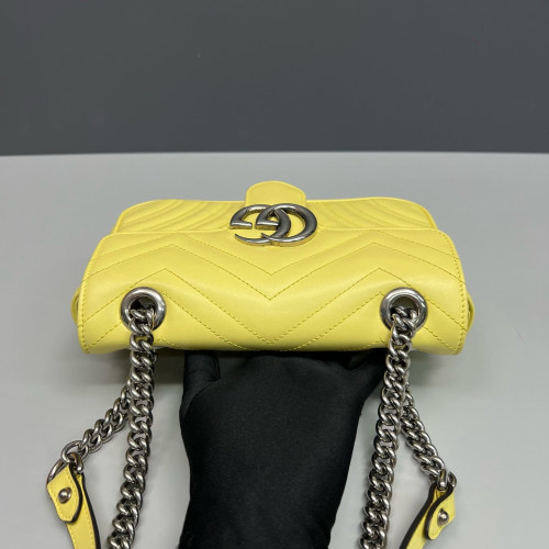 Gucci Matelasse Mini GG Marmont Calfskin Yellow
