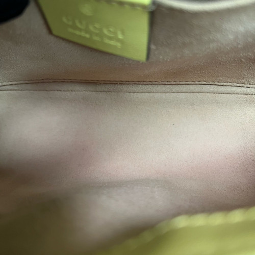 Gucci Matelasse Mini GG Marmont Calfskin Yellow