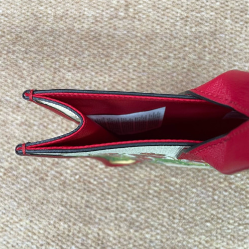 Gucci Tote Bag Calfskin Red White Green
