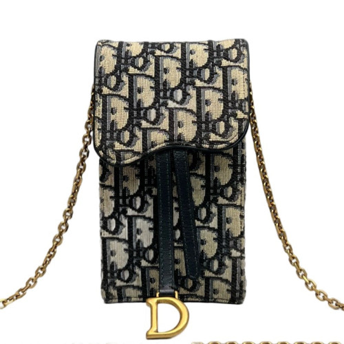 Dior Saddle Phone Holder Oblique Blue