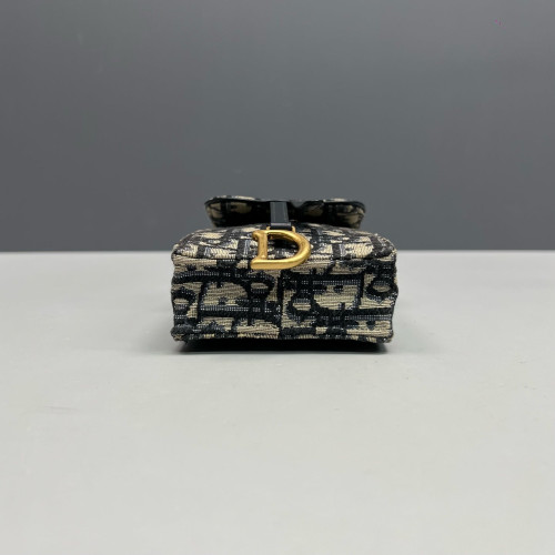Dior Saddle Phone Holder Oblique Blue