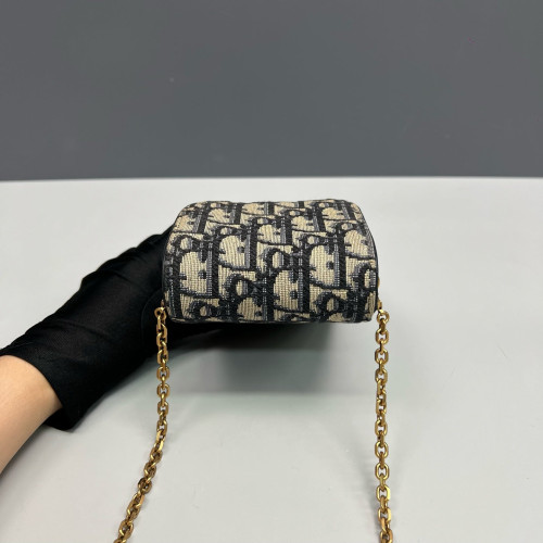 Dior Saddle Phone Holder Oblique Blue