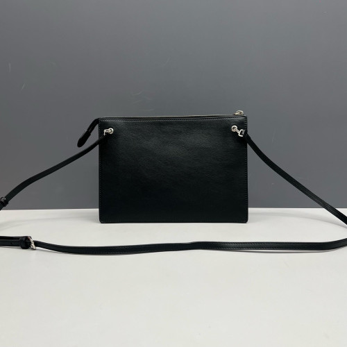 Fendi Studded Crossbody Bag Calfskin Black Rainbow