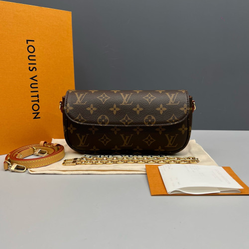 Louis Vuitton Ivy Wallet On Chain Monogram Brown