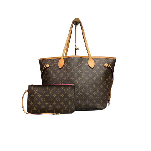 Louis Vuitton Neverfull MM Monogram Magenta Brown