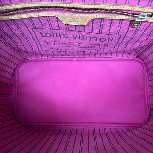 Louis Vuitton Neverfull MM Monogram Magenta Brown