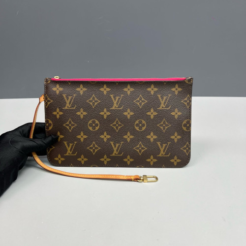 Louis Vuitton Neverfull MM Monogram Magenta Brown