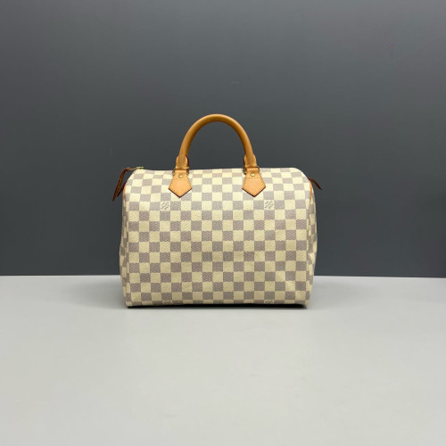 Louis Vuitton Speedy 30 Damier Azur White