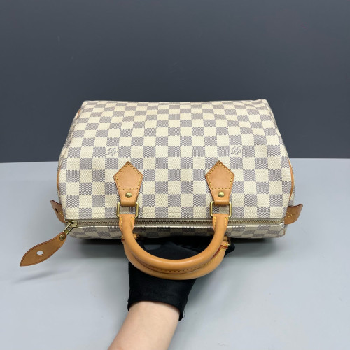 Louis Vuitton Speedy 30 Damier Azur White