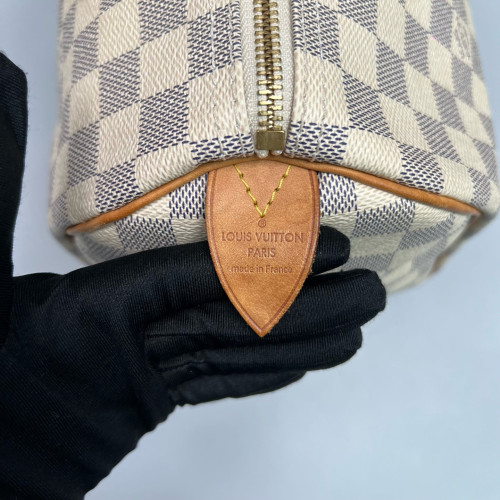 Louis Vuitton Speedy 30 Damier Azur White