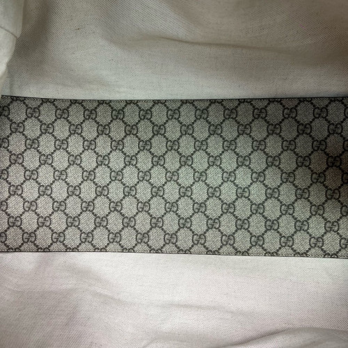 Gucci Duffle Bag GG Supreme Monogram Beige Brown Green