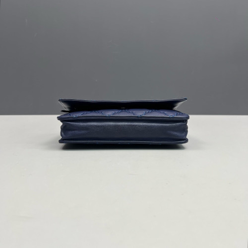 Chanel Diamond Stitch Wallet On Chain Calfskin Dark Blue Chanel Diamond Stitch Wallet On Chain Calfskin Dark Blue