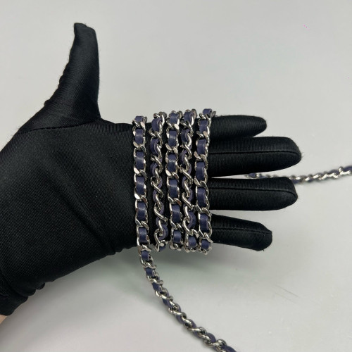 Chanel Diamond Stitch Wallet On Chain Calfskin Dark Blue Chanel Diamond Stitch Wallet On Chain Calfskin Dark Blue