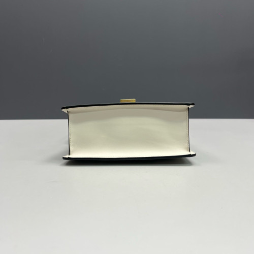 Gucci Web Mini Sylvie Top Handle Calfskin White Gucci Web Mini Sylvie Top Handle Calfskin White