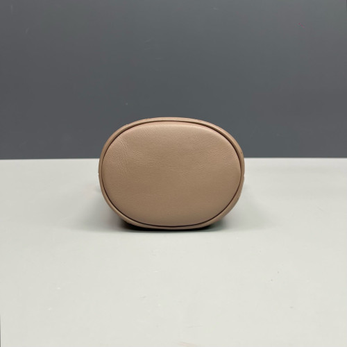 Gucci Matelasse Mini GG Marmont Bucket Bag Calfskin Natural Tan