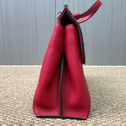 Gucci Small Bamboo Daily Top Handle Bag Calfskin Red