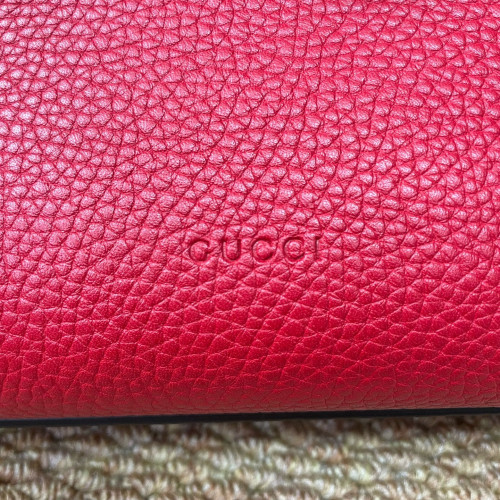 Gucci Small Bamboo Daily Top Handle Bag Calfskin Red