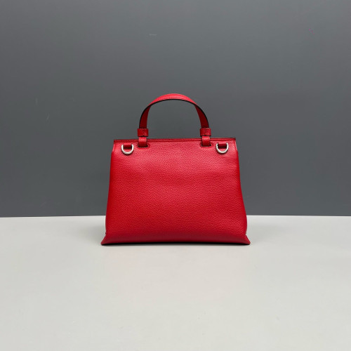 Gucci Small Bamboo Daily Top Handle Bag Calfskin Red