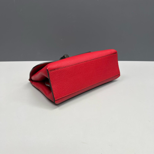 Gucci Small Bamboo Daily Top Handle Bag Calfskin Red