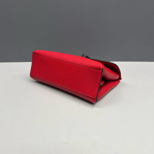 Gucci Small Bamboo Daily Top Handle Bag Calfskin Red