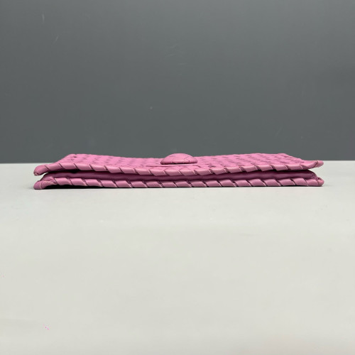 Bottega Veneta Clutch Calfskin Intrecciato Pink